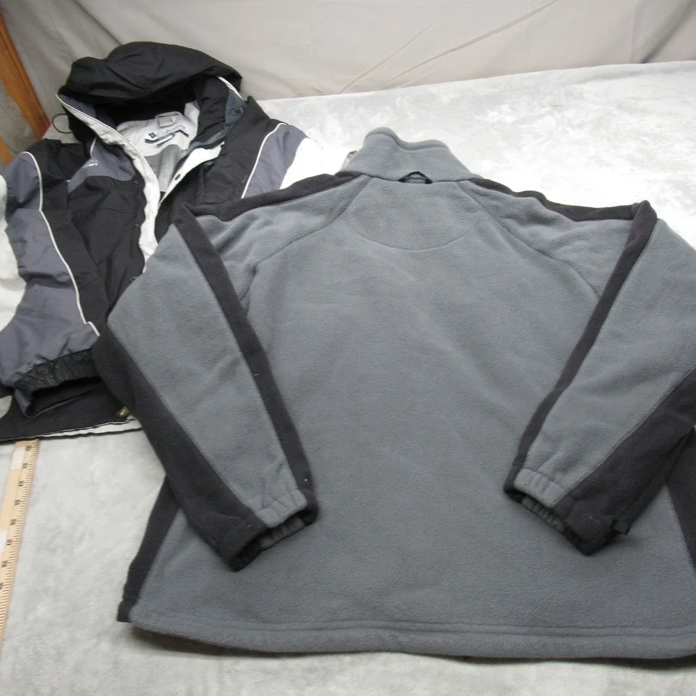 Columbia Jacket Mens XL Black Interchange Vertex Removable Liner Waterproof 3in1